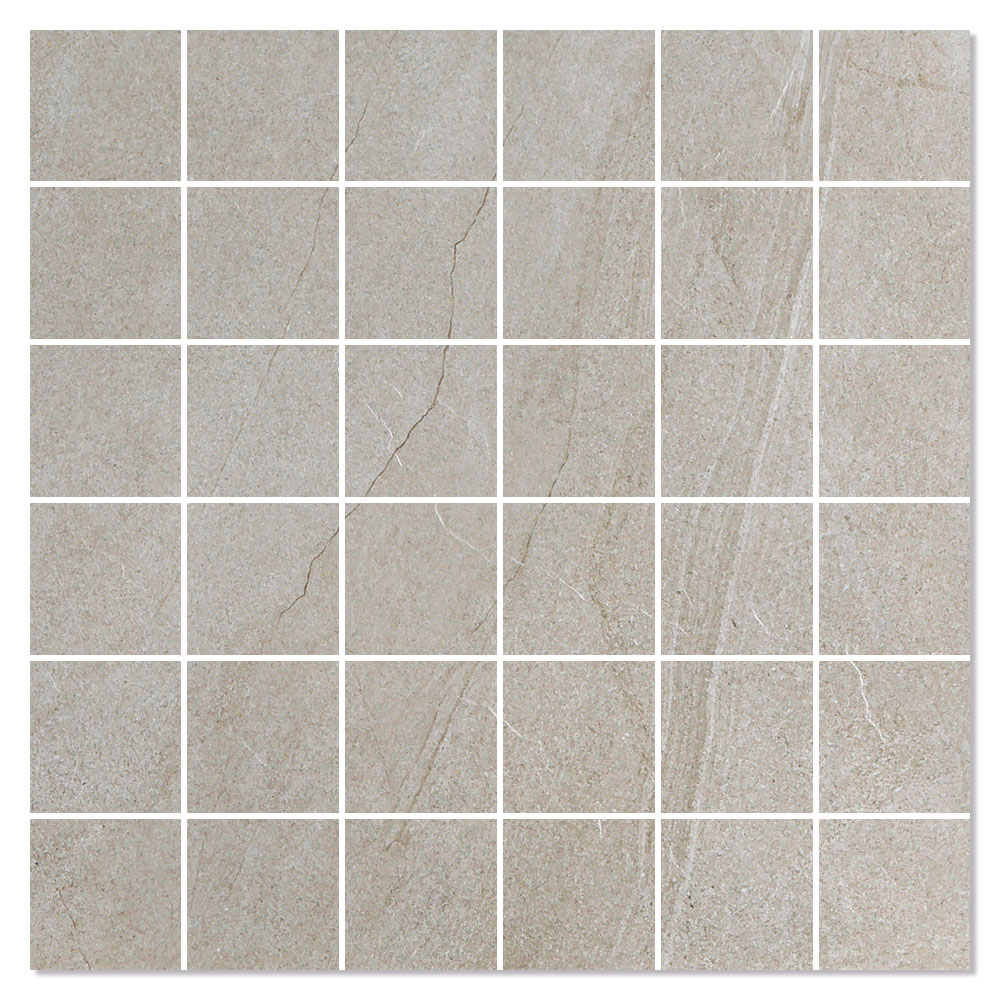 Marmor Mosaikkflis Duostone Gråbrun Matt 30x30 (5x5) cm